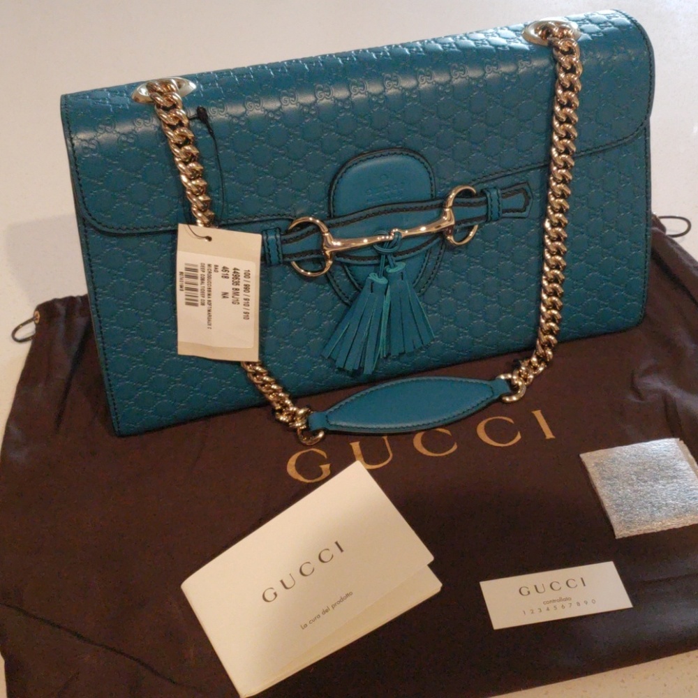 New Authentic gucci guccissima handbag